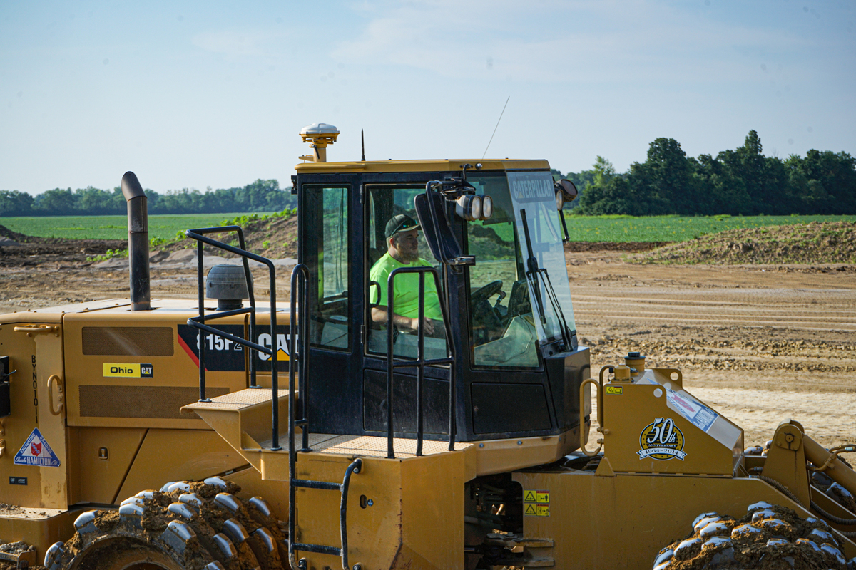 heavy equipment operator in construction machinery