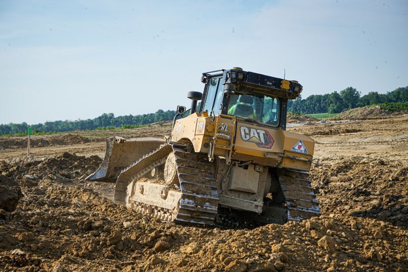 CAT bulldozer on construction site
