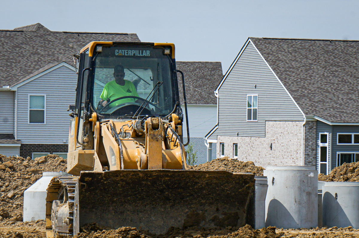 machine operator in a bulldozer 