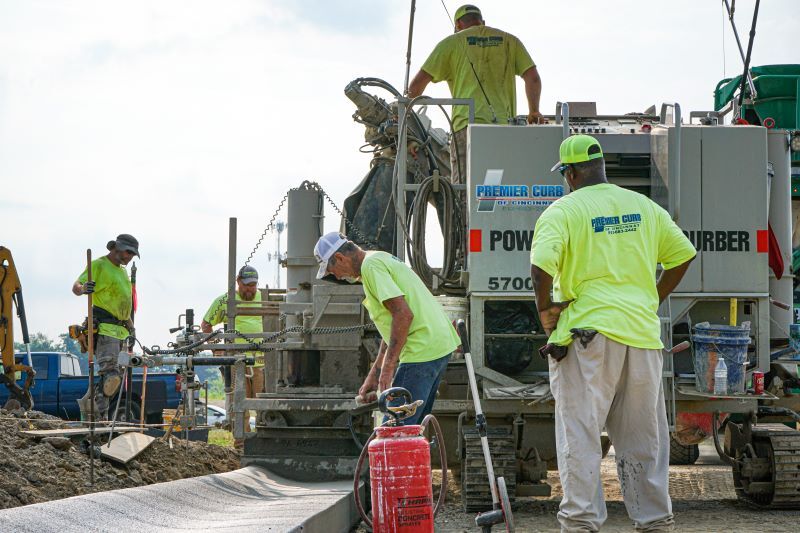 Pouring concrete